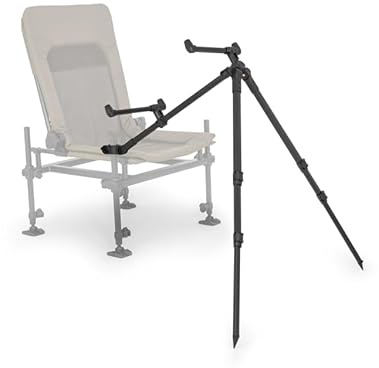 Korum Progress - Brazo alimentador de trípode con 2 cañas | Trípode de caña de pescar | Ideal para carpas de barbo o río | Diseño fuerte antitorsión | Barras de zumbido de liberación rápida | Patas