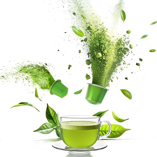 Goodwei BIO Capsules thé Matcha de qualité cérémonie compatibles avec Nespresso®* | 20 pièces | Thé vert biologique