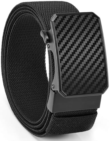 Bon4Extrao Automatik Gürtel Herren, Nylon Ratsche Elastischer Gürtel Herren 3,8 cm für Arbeit Wandern Gartenarbeit Outdoor mit Schnellverschluss Ratschenschnalle