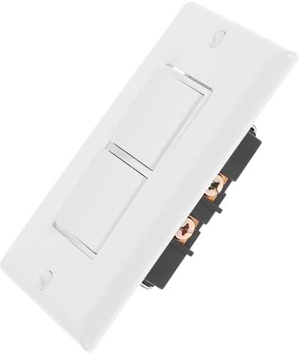 Anneome Interruptor Palanca Doble con Dos Conmutadores Independientes y Placa de Pared Resistente y Práctico para Uso Residencial y Comercial