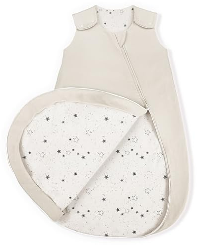 lulumoon Baby Schlafsack 1.5TOG Baumwolle: Luftig Ganzjahresschlafsack | YKK 2-Wege-Reißverschluss Übergangs-Babyschlafsack für 20–22°C - Warm ohne Überhitzen - Baby 3–9 Monate 62/68 OEKO-TEX