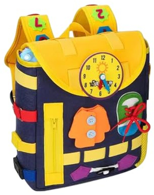 Generisch Fleißiger Rucksack für Kleinkinder – -Filz-Lerntasche | pädagogischer Reisespielzeug-Organizer, Vorschul-Aktivitätsset für die frühe Entwicklung | Gehirnförderndes tragbares sensori