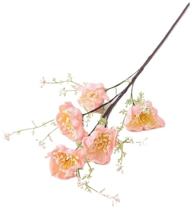 X psblty 10 Pcs/Bouquet Artificial Rhododendron & Primrose Flowers, Faux Floral Arrangement for Wedding Aisle Decor, Home Bedroom Ornament, Dried Flower Style Fake Flowers(Burgundy)