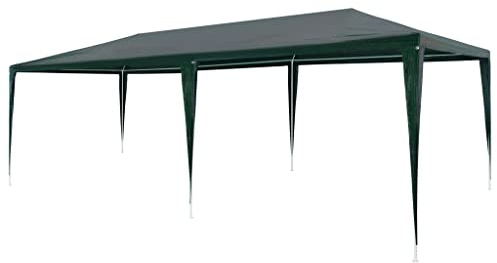 Nqyjm Tonnelle de Jardin Extérieur Tente de Réception 3x6 m PE Vert, Pavillon Chapiteau pour Mariage, Fêtes, Camping, événements Commerciaux