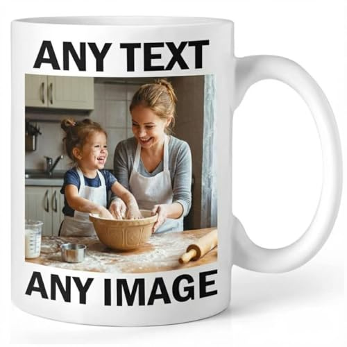 Personalised Photo Mug Custom Cup | Add Your Own Picture, Logo or Text | Gift Mug for Birthday, Family & Friends | Microwave & Dishwasher Safe | Quality Print, Hot Drink Safe | 11 oz White Mug