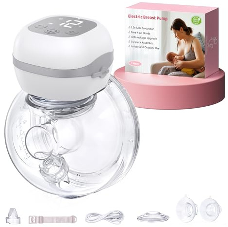 Electric Breast Pump Wearable with 3 Modes & 12 Levels