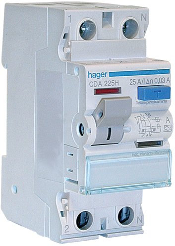 HAGER CDA263H-Interrupteur différentiel ACC. 2P 30MA 63A A 2M