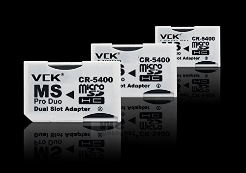 3 x Micro SD TF zu Memory Stick MS Pro Duo für PSP 1000/2000/3000 Karte Dual 2-Slot-Adapter Konverter cr-5400 cr5400