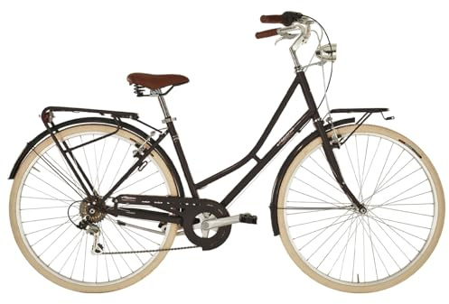 Alpina - Bicicleta de Viaje para Mujer, Color Negro, 46 cm