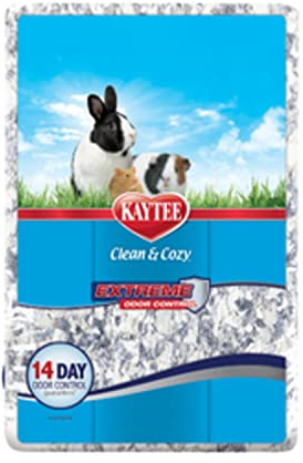Kaytee Clean & Cozy Streu für kleine Haustiere wie Mäuse, Rennmäuse, Nagetiere, Hamster, Kaninchen, Extremer Geruchskontrolle & saugfähige Papierstreu, 99, 9 % staubfrei, 40L