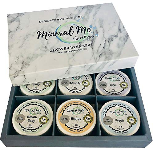 Shower Steamers Aromatherapy - Organic Natural Shower Bombs Vapor Tablets, Aromatherapy for Home Spa, Relaxing Self Care Birthday Gifts for Men, Women, Mothers Day Gift for Mom, Wife, Girlfriend
