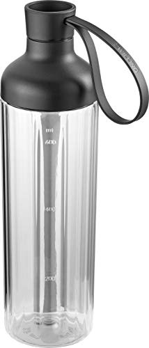 ZWILLING Botella 2 en 1 y recipiente para mezclar (incluye cierre, capacidad: 600 ml), color transparente y negro