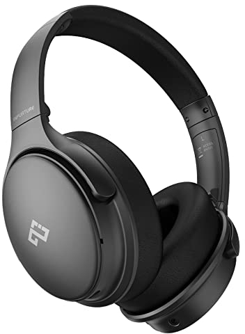 INFURTURE H1 Active Noise Cancelling Headphones, 90H Playtime, Wireless Over Ear Bluetooth Headphones, Foldable Lightweight Headset Deep Bass,Memory Foam Ear Cups,Travel,Office,USB-C Charging