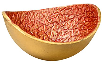NKlaus Rökelseskål Ø 13 cm aluminium guld röd rökelseskål rökelse rökelse 10958