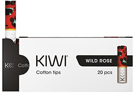 KIWI Ricambi, Tips Ufficiali in Cotone per Sigaretta Elettronica KIWI, Pacchetto da 20, No E-Liquid, No nicotina colore Wild Rose