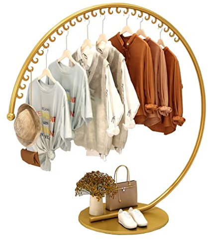 C-förmige Kleiderstange Kleiderständer, Mode Bekleidungsgeschäft Display Rack, Heavy Duty Kleiderstange, Kleiderstange Schlafzimmer Kleiderständer, Gold