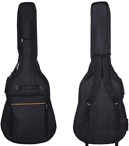 JIAMIAN Schwarz E-Gitarren Taschen, Elektrische Gitarrentasche, Oxford Gitarre Tasche, wasserdichte Gitarrentasche mit Doppeltem Verstellbarem Schultergurt