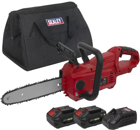 Sealey 20V SV20 Series 25cm Cordless Chainsaw Kit - 2 Batteries CP20VCHSKIT