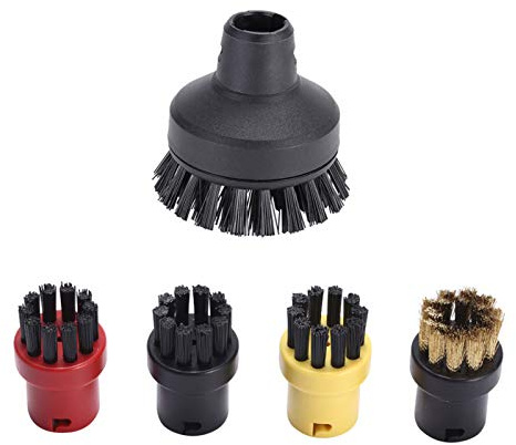 KOCAN Nettoyeur à Vapeur Ensemble de brosses Rondes 5 Pcs Nettoyeurs à Vapeur Buses de Nettoyage Accessoires Accessoires Kit de Remplacement pour Karcher SC1 SC2 SC3 SC4 SC5 SC7 CTK10