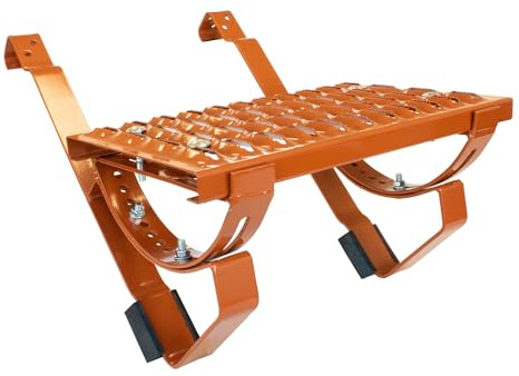 DAPRONA Laufrost Set für gewellte Dachziegel 60cm, Dachtritte für Schornsteinfeger Ziegelrot, inkl. Montagematerial für sichere Dachbegehung