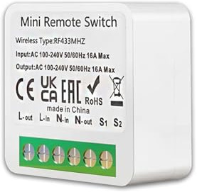Luxus-Time Interruptor de luz inalámbrico de pared receptor para lámparas sin interruptor para reequipar inalámbrico, interruptor de batería, interruptor remoto táctil GWEN (receptor)