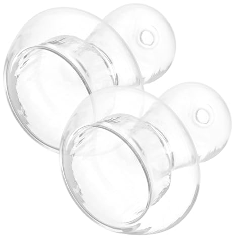TOPBATHY Mushroom Glass Candle Holder Set 2pcs Tealight Candle Holders for Table Decoration for Home and Wedding Centerpiece