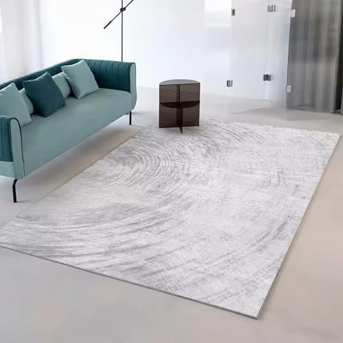 Teppich Moderne Dekoration Teppich flokati Teppich waschbar Grau moderner Teppich, abstraktes Tintendesign, Sofazubehör Couch Teppich 160x230cm