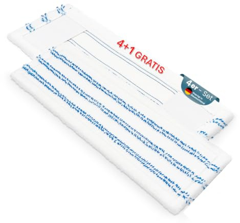 CCIGU® 4er Set Wischmopp Bezug [FUSSELFREIE SPITZENREINIGUNG] I Bodenwischer Bezug STREIFENFREIES Wischen I Putzlappen Boden für Multiböden I Wischlappen Boden für Mopphalter 40CM (4er Set)