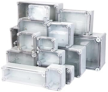 AIRUIXI Boîte de dérivation Boîtier Transparent Boîtier d'alimentation électronique DIY Boîte de jonction extérieure Boîtier extérieur en Plastique ABS scellé(200x200x95)