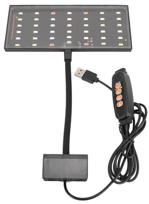 Aquarium Klemmleuchte, Clip On Design, LED Vollspektrum, Dimmbar, Zeitsteuerung, Stabile Struktur, Aquariumleuchte für Heimdekoration
