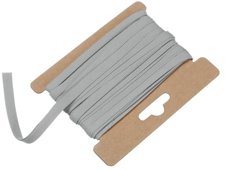 M METERXITY Doppelt gefalteter Schrägband 1/4 Zoll 6 Yards Baumwoll-Schrägband Großpackung Doppelt gefalteter Schrägband zum Nähen/Säumen/Schrägband/Quilten/DIY Handwerk [Grau]