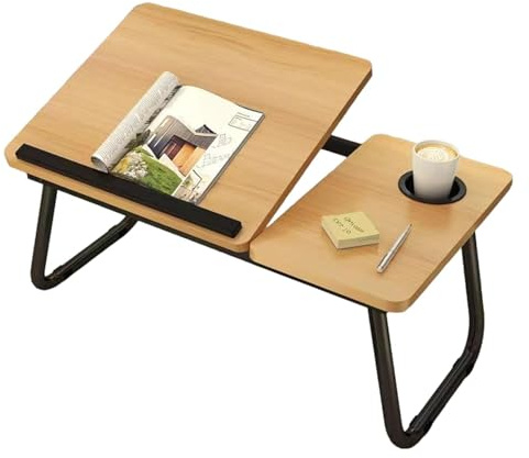 Gihioue laptopbord laptopbord sängbord laptopbord för läsning eller frukost och ritbord bärbara datorer höjd justerbar vikbar för soffa, soffa, golv 52 cm x 30 cm x 30 cm