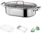xbiez Multifunktionaler ovaler Fisch-Dampfgarer, gedämpftes Fischtopf, Edelstahl-Kochgeschirr, Suppentopf zum Dämpfen von Fisch, Kochen von Suppe