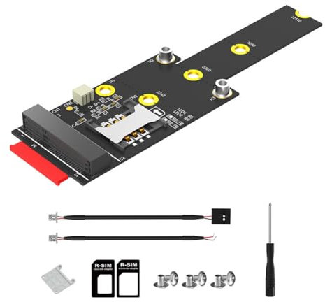 Kznifmk Adaptador M.2 Key M A Mini PCIE con Ranura para Tarjeta SIM Compatible con Módulos de Red WiFi WWAN LTE 3G/4G/5G para Escritorio