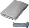 COEWUR Telone 3 x 5 m Telo Grigio Impermeabile con Occhielli 420 g/m² Anti UV Telone Copertura Include 10 Metri di Corda per Piscina Trampolino Gazebo Mobili da Giardino