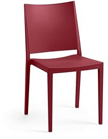METRO Professional Chaise d'extérieur Kiava, Empilable, Polypropylène, Bordeaux