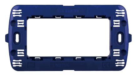 SUPPORTO A 4 MODULI, PER CASSETTA SCATOLA 504, PER PLACCA A 4 POSTI, COMPATIBILE CON BTICINO LIVING, SERIE SPACE, SERIE CIVILE, MASCHERINA