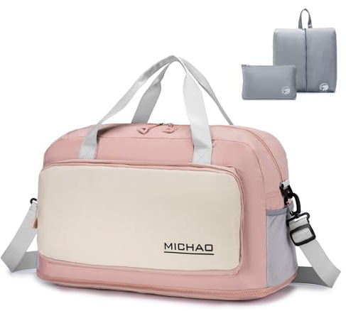 BAGROUPS Handgepäck Tasche 55x40x23 Lufthansa Faltbare Wasserdicht Reisetasche 55 x 40 x 23 cm Groß Erweiterbar Handgepäck für Flugzeug Diebstahlsichere Sporttasche für Weekender Fitness Damen Herren