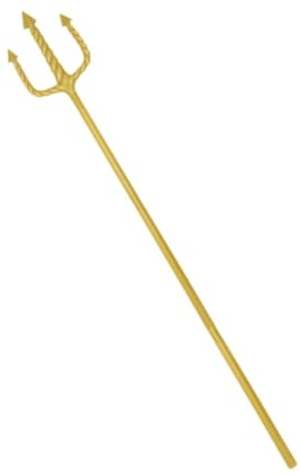 Fiocias Accessorio per Costumi Poseidone Feste in Maschera Decorazione Halloween Giocattolo Resistente Adatto per Feste a Tema, Oro
