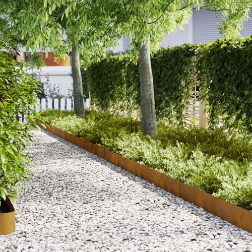 Générique Bordures de pelouse 30 pcs 100x0.5x20 cm Acier corten,Quincaillerie,Clôtures & barrières,Murets & Bordures de Jardin,Marron,24.1 KG,865966