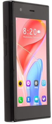 Sxhlseller Mini Smartphone 3G Ultra Fin, 2 Go de RAM, 16 Go de ROM, Double Caméra, Petit Téléphone Portable de Secours pour Voyage, Batterie au Lithium 1000 MAh (Black)