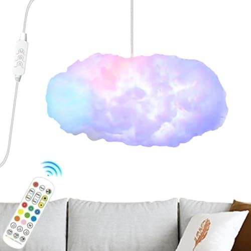 ETUCYNG Lámparas Nube | Lámpara Inteligente Dinámica Con Mando A Distancia | Iluminación Decorativa de Nube para Techo | Para Decoración Hogar Dormitorio Salón Guardería Adultos