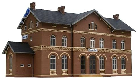 Bahnhof Bottrop Nord, Empfangsgebäude, Lasercut-Bausatz, Spur H0, 1:87