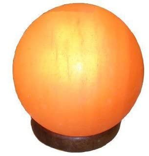 BOSALLA Salz Lampe Kugel Planet runde Form Ø 14 cm Kristall Leuchte Salt Range Pakistan mit Spezial Leuchtmittel Kabel in WEIß + SCHWARZ Länge 120-500 cm wählbar (Schwarz, 1200)