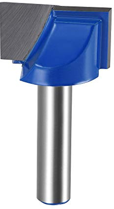sourcing map - Punta per fresa, diametro 25 mm, diametro 8 mm, per pulizia inferiore, 2 flauti in carburo con punta non rivestita per la lavorazione del legno