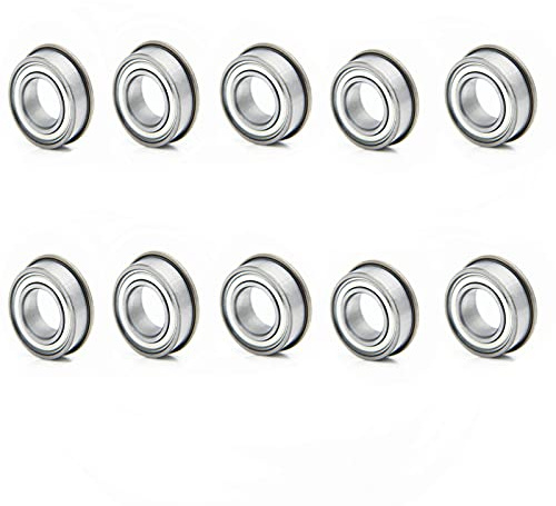 Flanschkugellager Iron Shield MF128ZZ Flansch-Kugellager Stahllager Flansch-Rillenkugellager 8 x 12 x 3,5 x 13,2 mm, 10 Stück