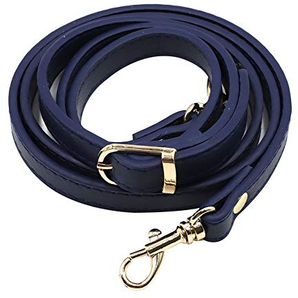 Uposao PU Leder Taschengurt Schulterriemen für Taschen, 1,2cm Breit 105-120cm Verstellbarer Ersatz Schultergurt Umhängegurt DIY Zubehör Mit Karabinerhaken Für Damen Tasche Geldbörse,Dunkelblau