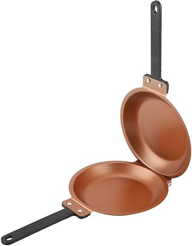 HUFFA Pancake Maker, Dishwasher Specialty Anthracite Nonstick Copper Double Pan Omelette Pan Flip Pan For Home Kitchen