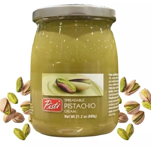 Saras Flavors of Asia Pisti Crema de pistacho siciliana para untar | Crema italiana dulce y aterciopelada | Ideal para hornear y cocinar | 600g