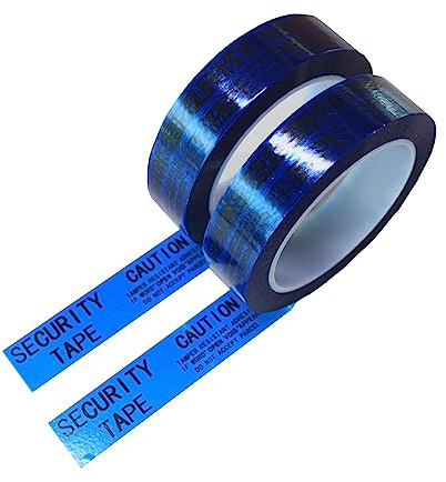2 Rollen 1 Zoll x 55 Yards Blau Nicht-transfer Typ Sicherheitsklebeband | Keine Rückstände, SGS RoHs Standard, mehrere Oberflächen, Premium-Markenverpackung, für Garantie & Nachweis, TamperSealsGroup